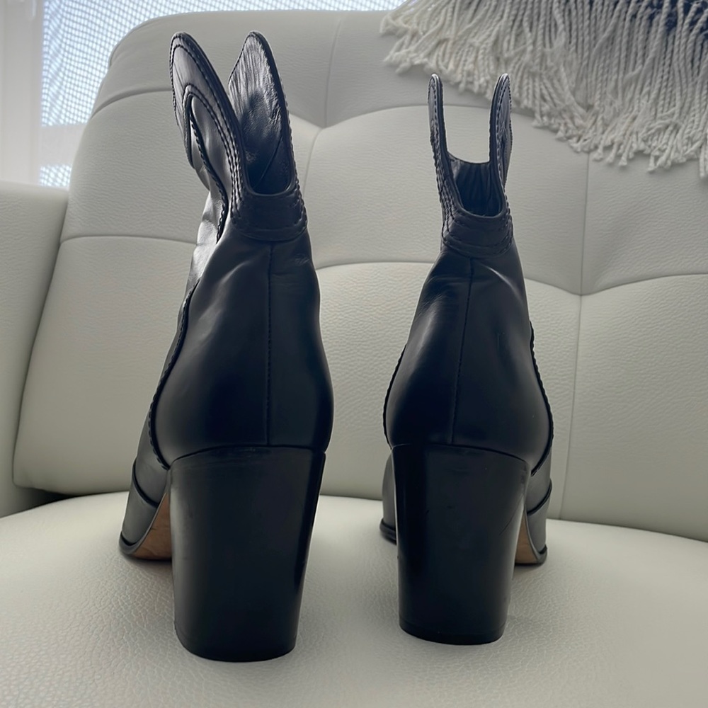 CHANEL Black Calfskin Short Boots - Picture 7 of 15